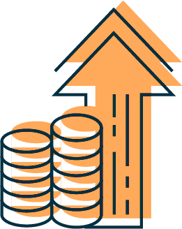 an illustration icon of financial growth